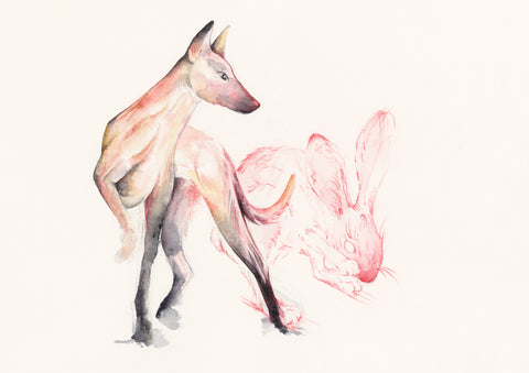 Dog and Rabbit Print