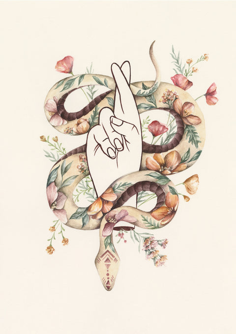 Snake and Hand Print